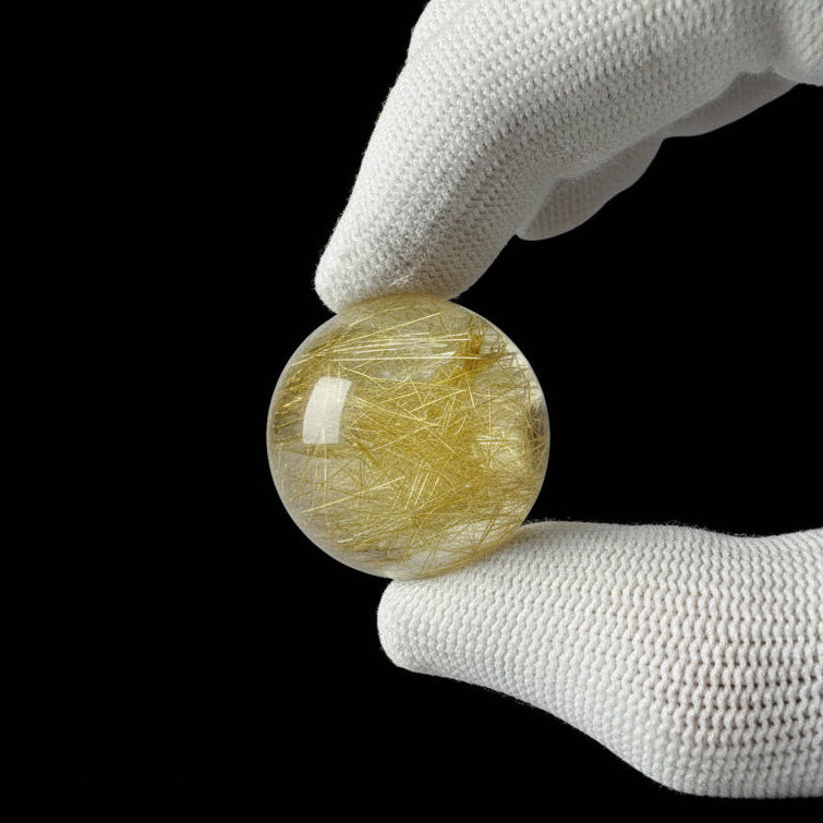 Golden Rutile Sphere