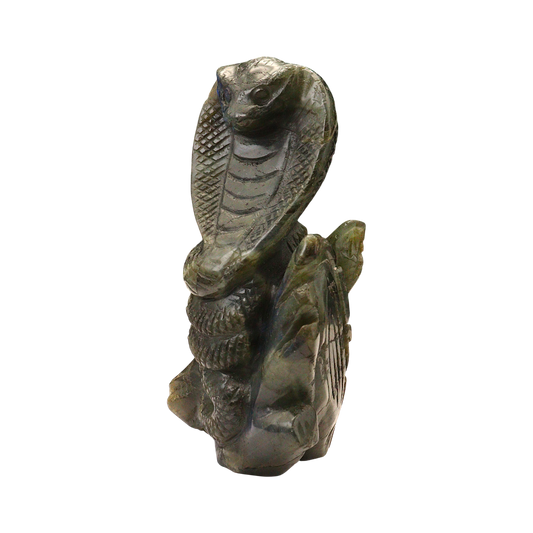 King Cobra Snake Carving – Labradorite