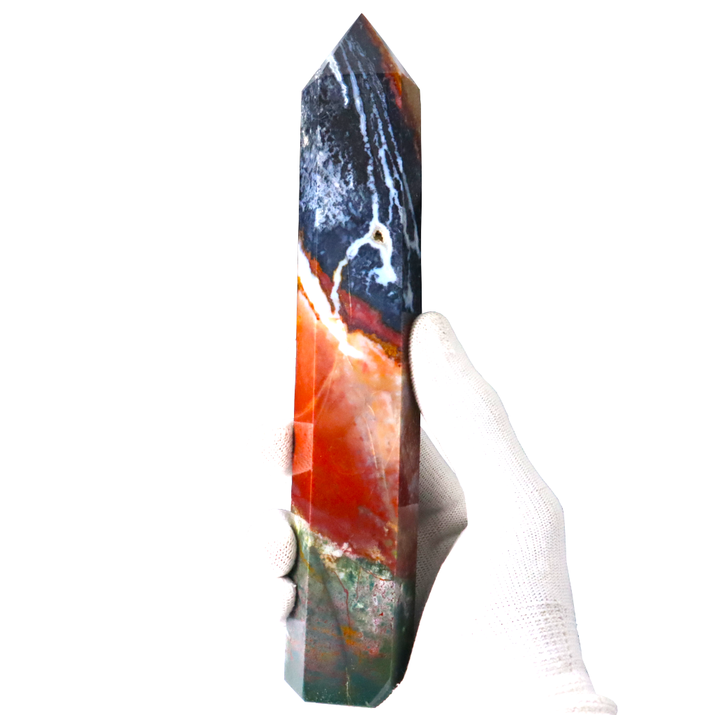 Multi Agate Tower - Zebra, Fancy, Bloodstone