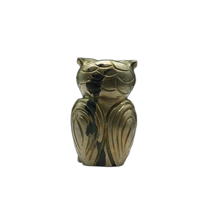 Pyrite Owl Carving