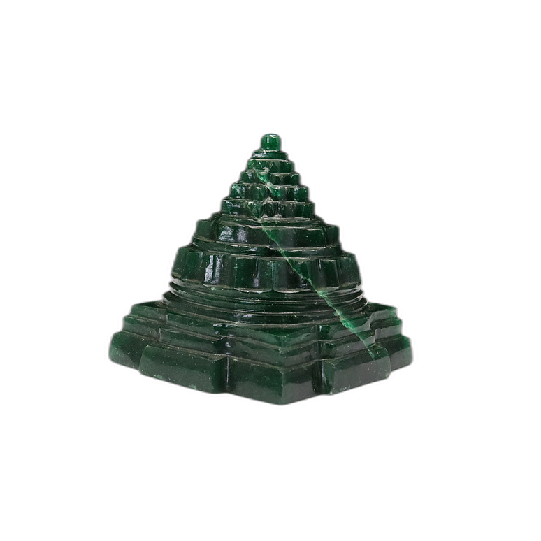 Dark Green Aventurine Shree Yantra Carving