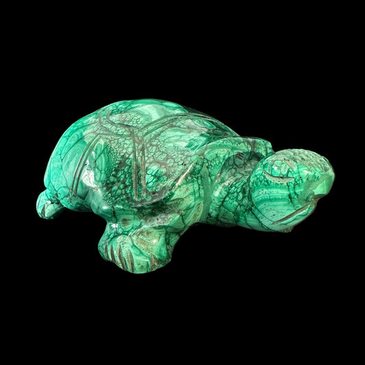 Malachite Turtle Carving