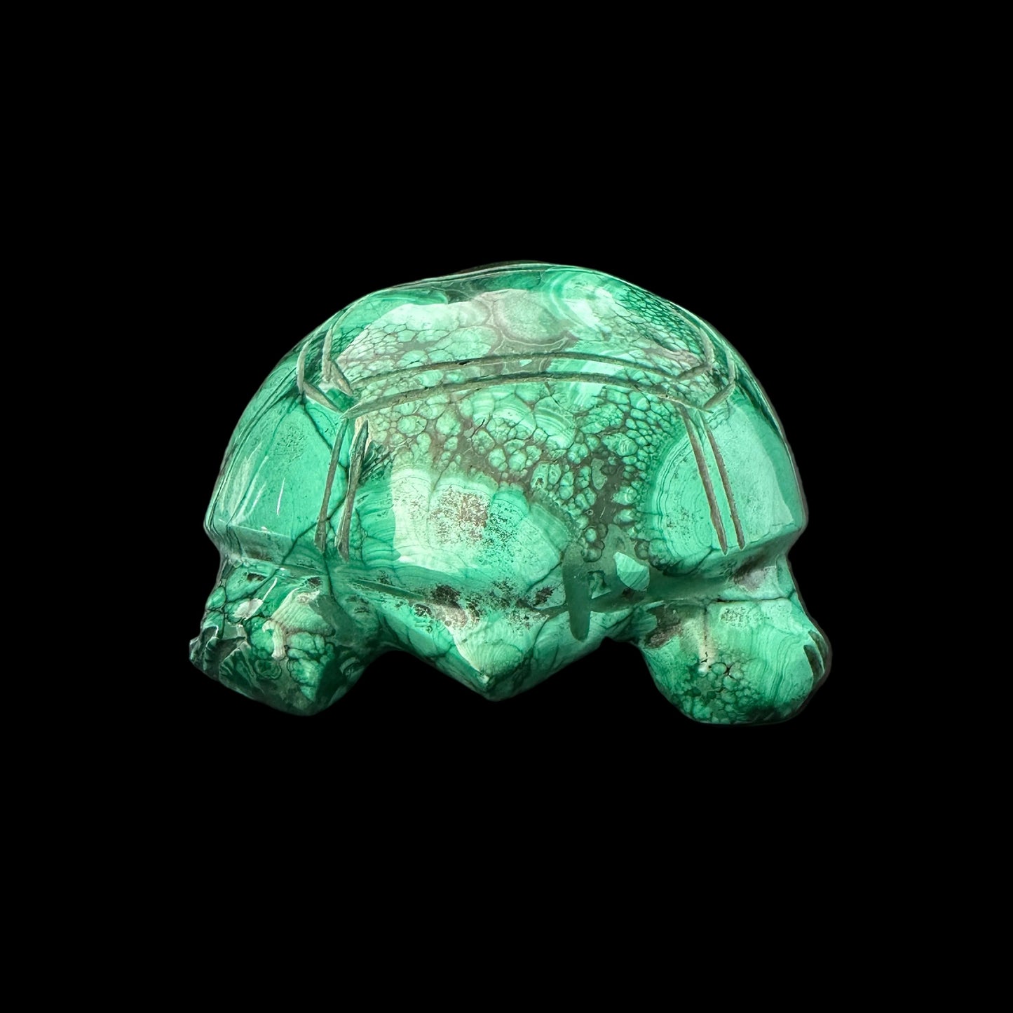 Malachite Turtle Carving