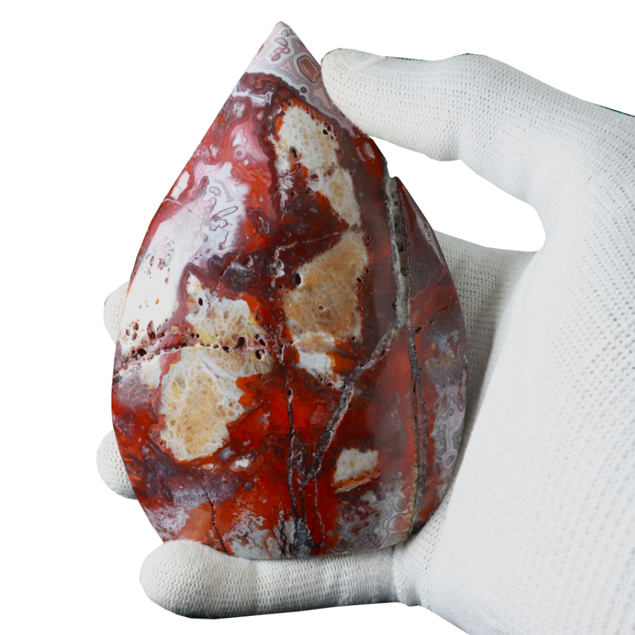 Red Lace Agate Flames