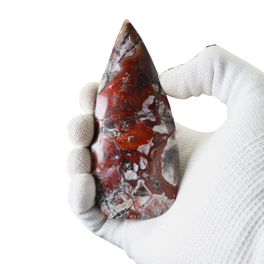 Red Lace Agate Flames