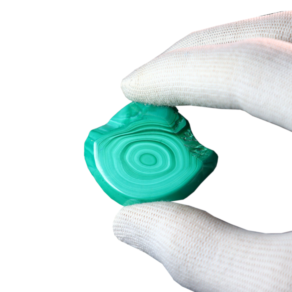 Malachite Cut Stalactite Rings