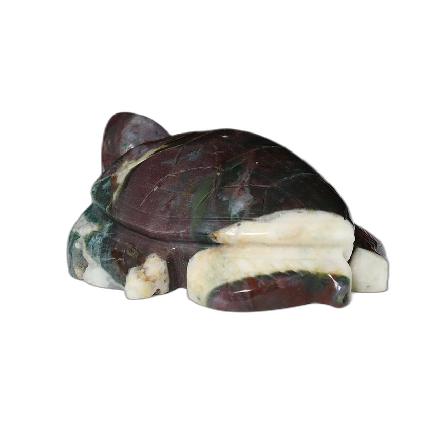 Ocean Jasper Turtle Carving