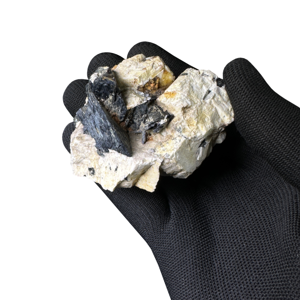 Schorl on Albite