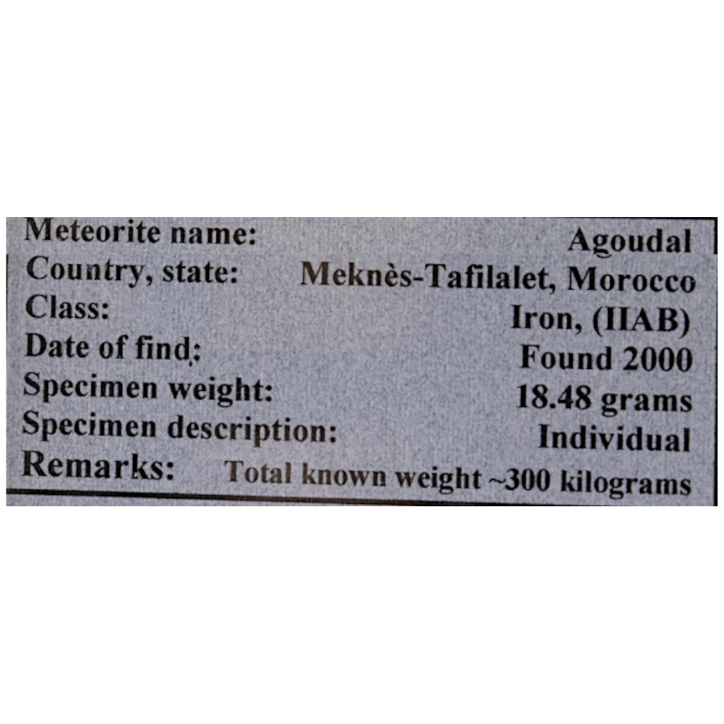 Meteorite (Agoudal)