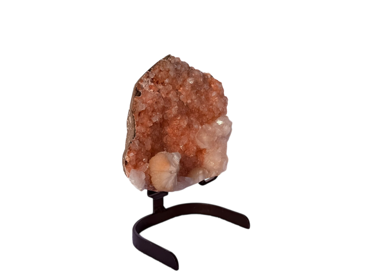 Orange apophyllite with stilbite