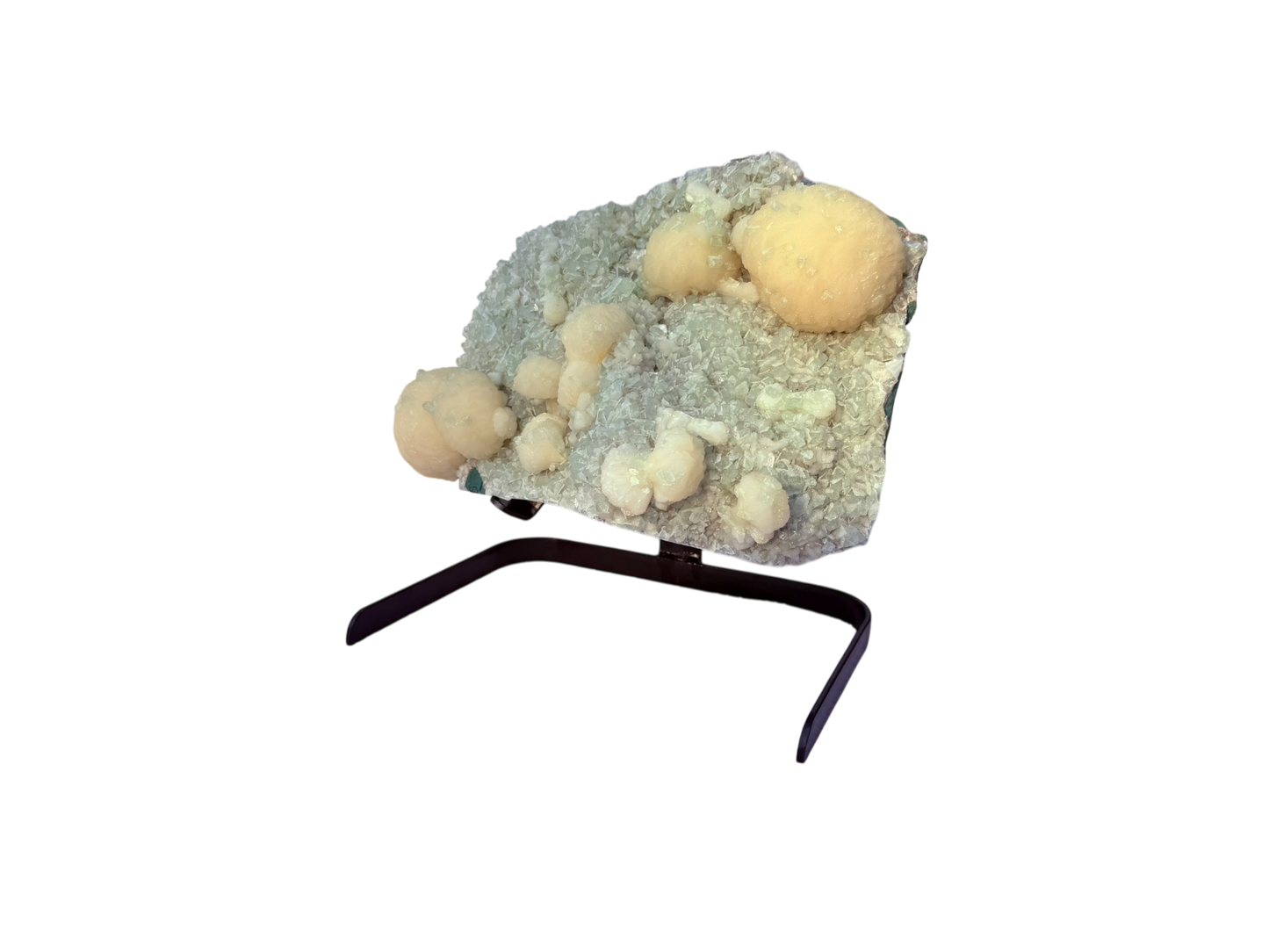 Apophyllite with stilbite