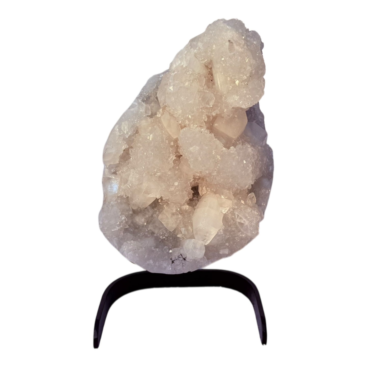 Apophyllite on Quartz