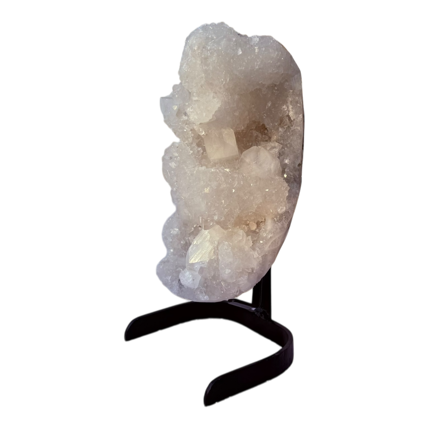 Apophyllite on Quartz