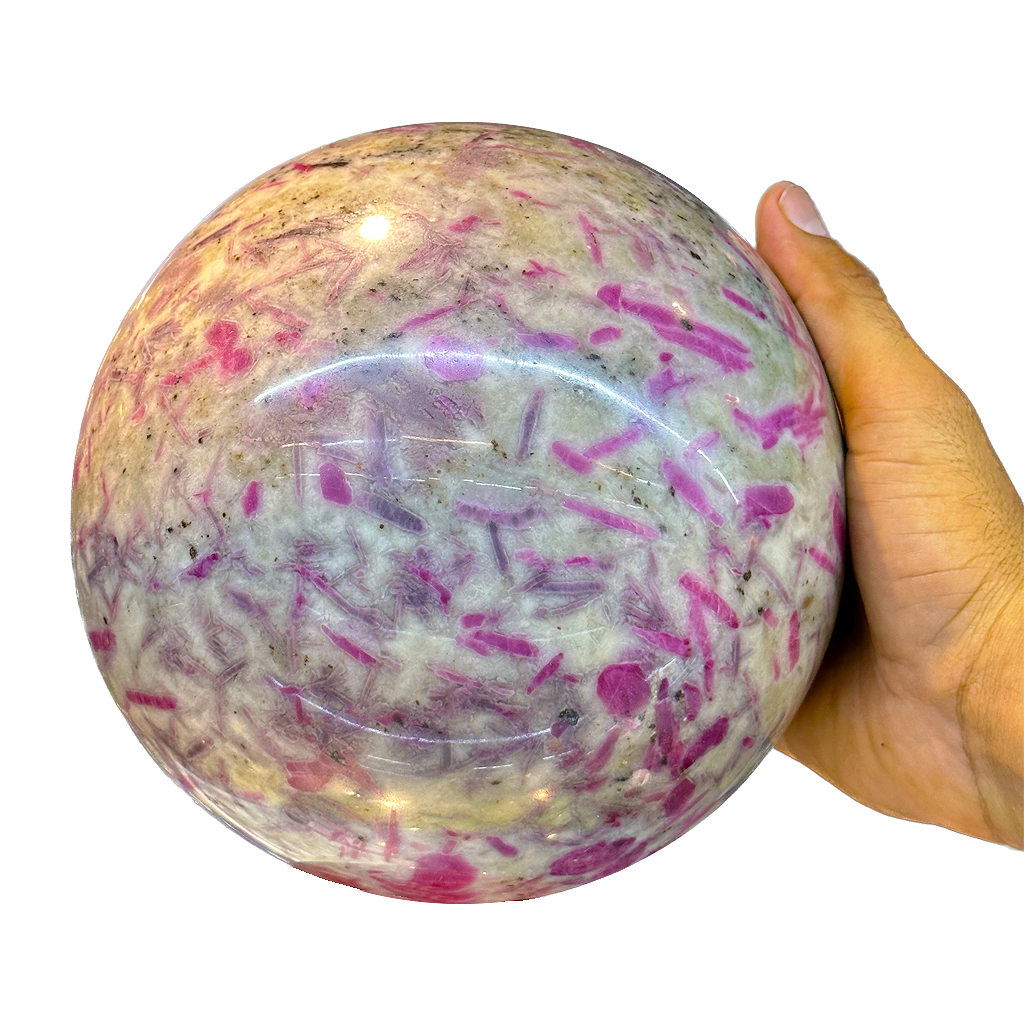 Ruby in Cordierite Sphere