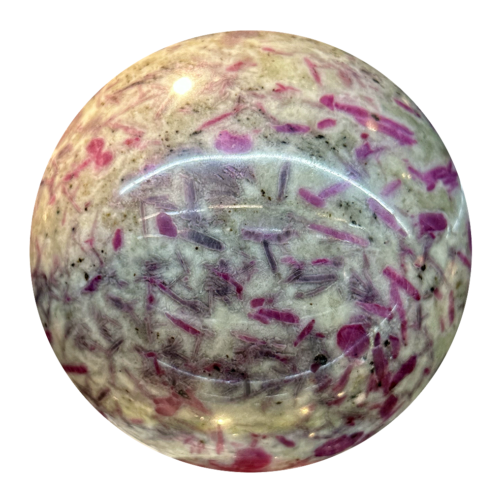Ruby in Cordierite Sphere