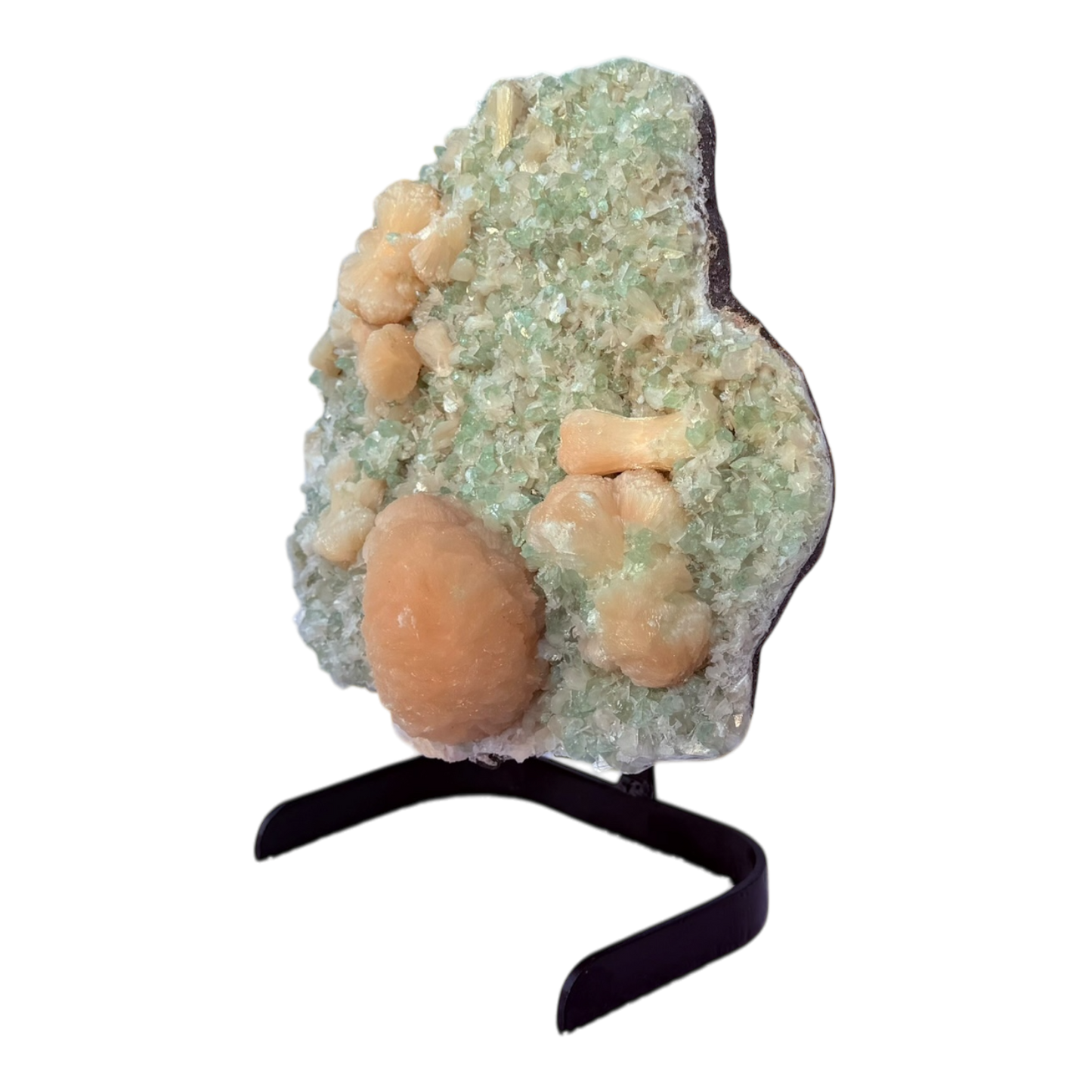 Green Apophyllite with Stilbite