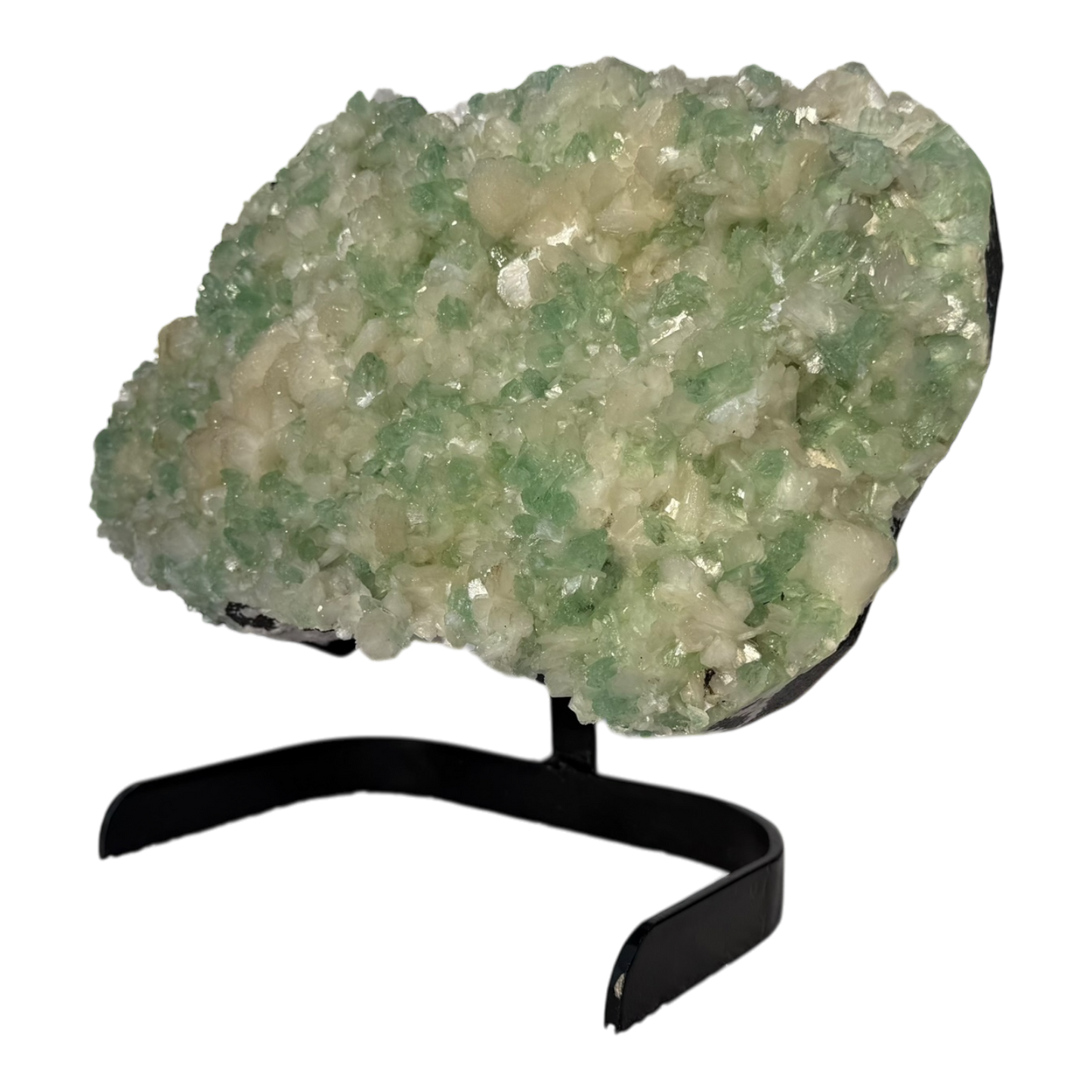 Green Apophyllite with Stilbite