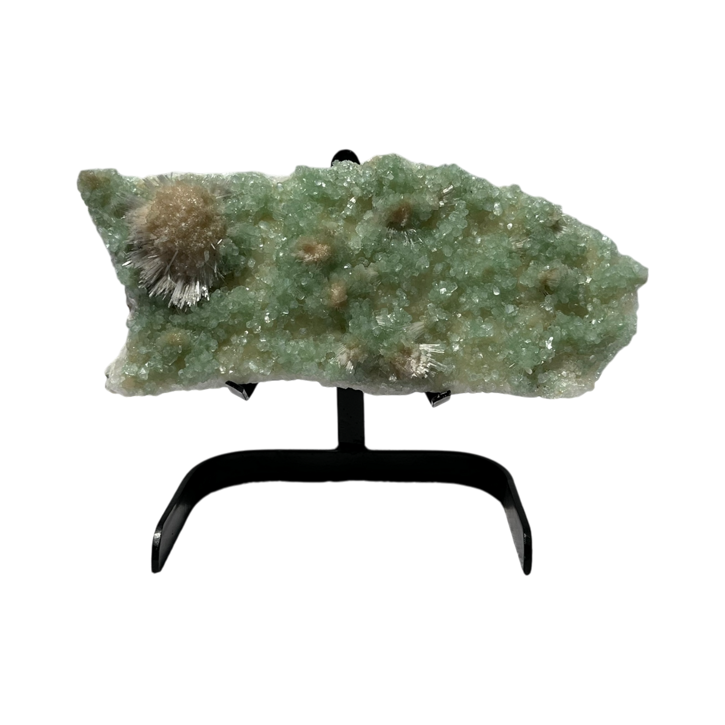 Green Apophyllite with Scolecite
