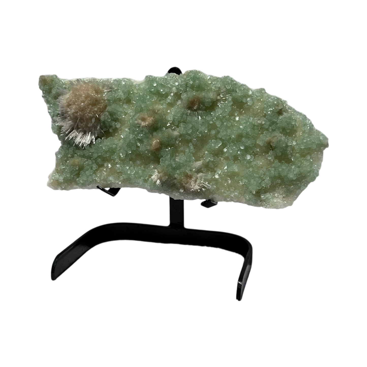 Green Apophyllite with Scolecite