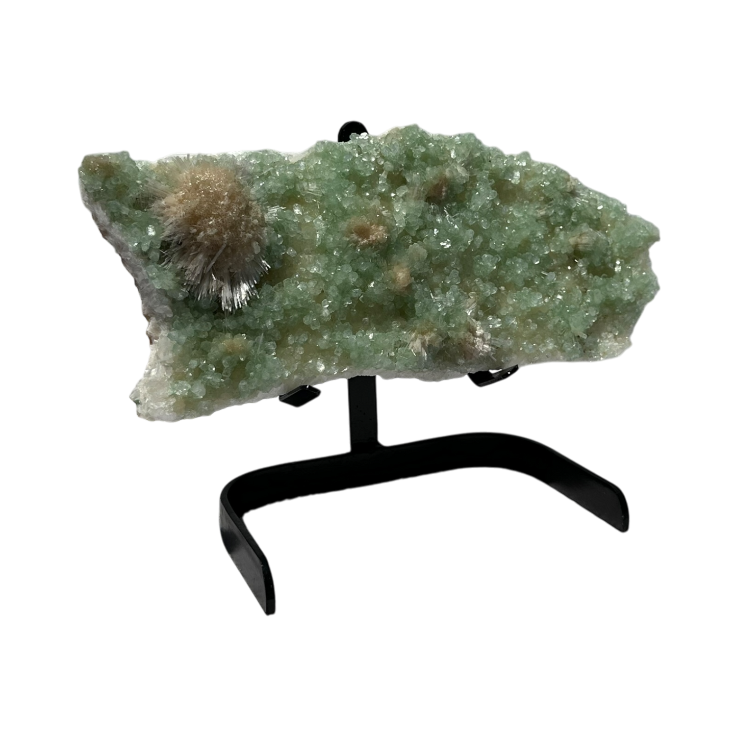 Green Apophyllite with Scolecite