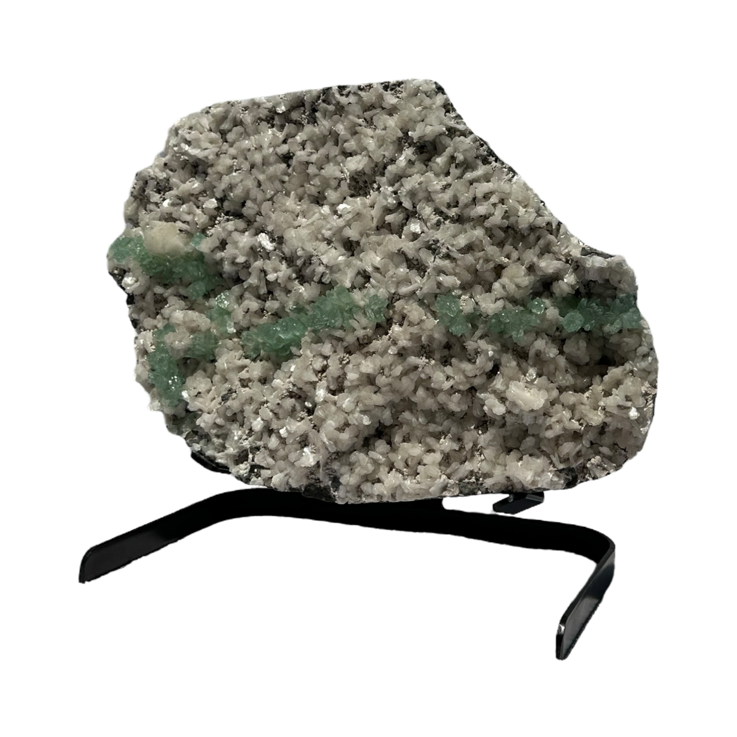 Green Apophyllite with stilbite