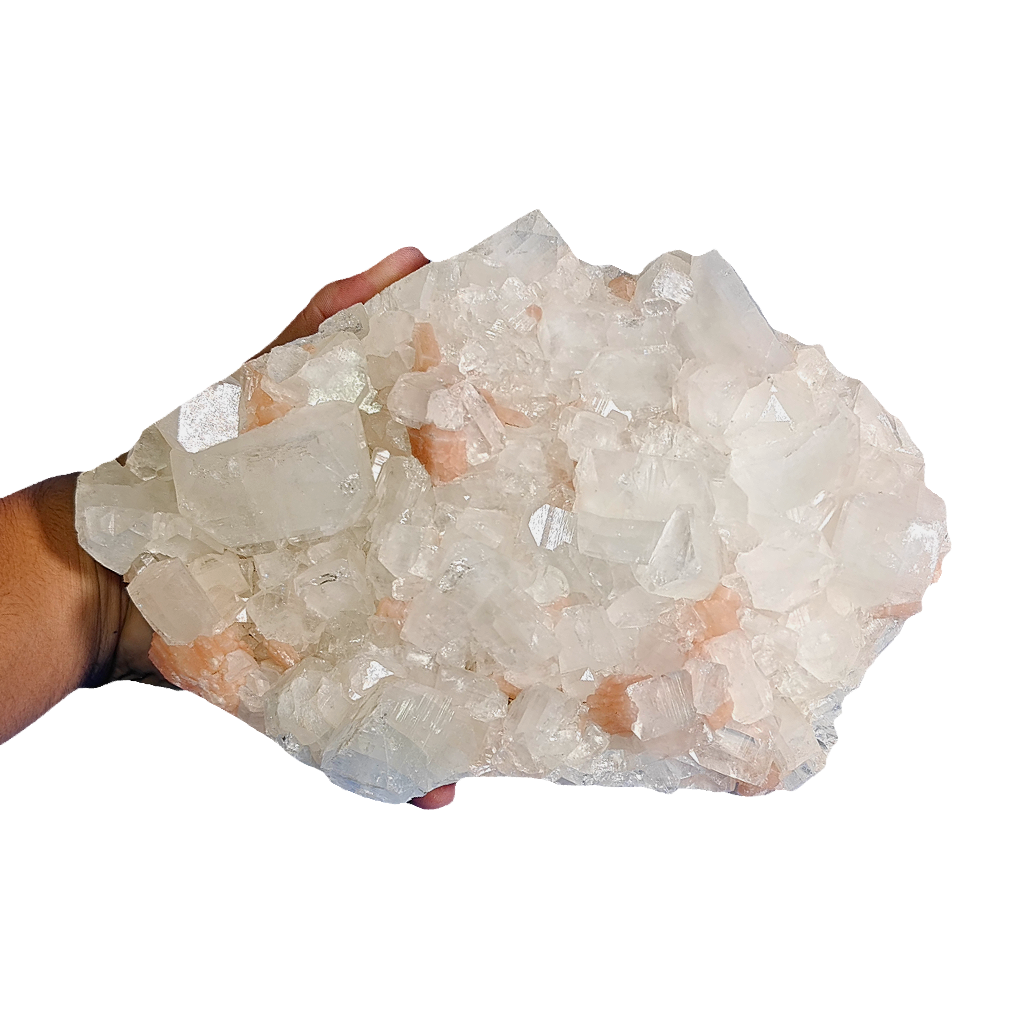 Cubic Apophyllite with Stilbite