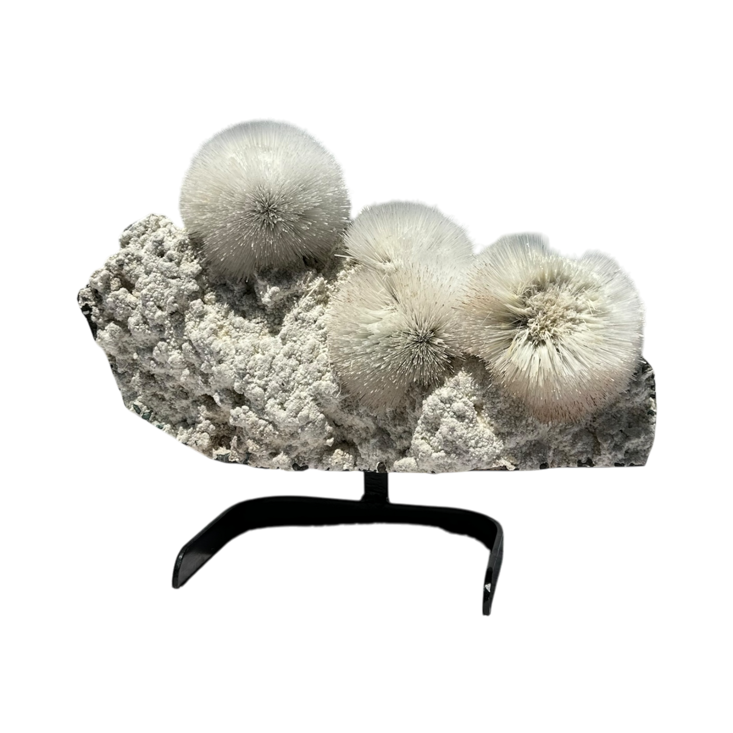 Scolecite on Mordenite