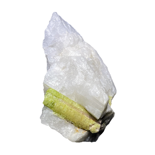 Green Tourmaline in Quartz