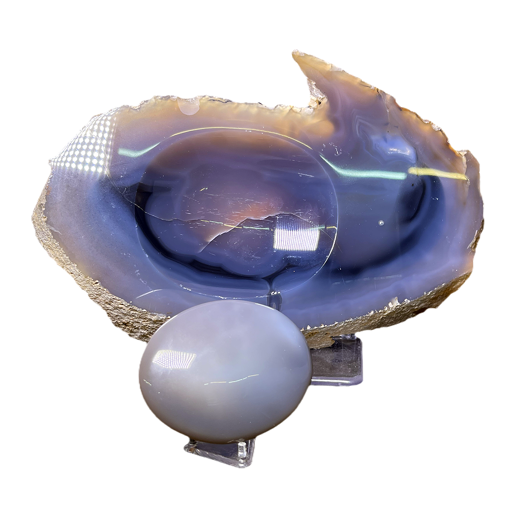 Agate Bowl with Stone