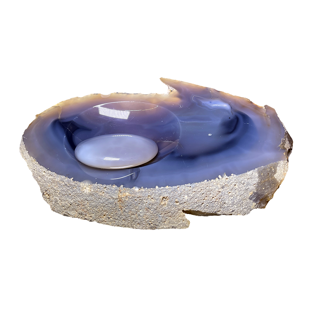 Agate Bowl with Stone