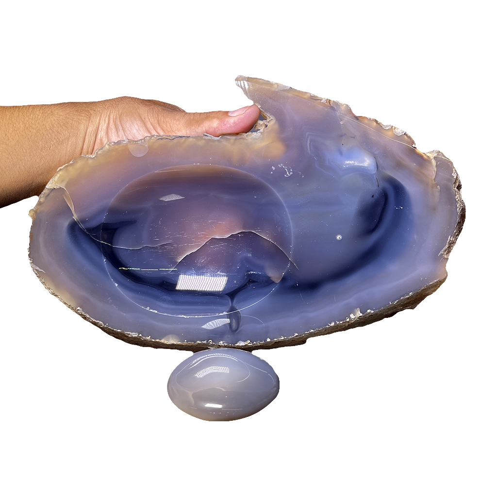 Agate Bowl with Stone