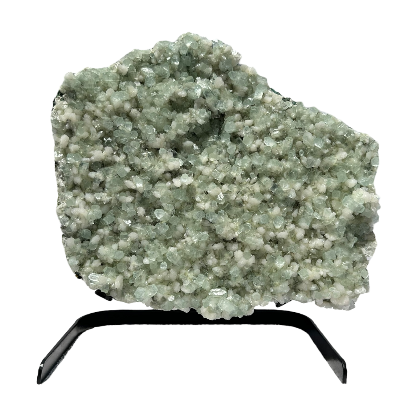 Green Apophyllite with stilbite