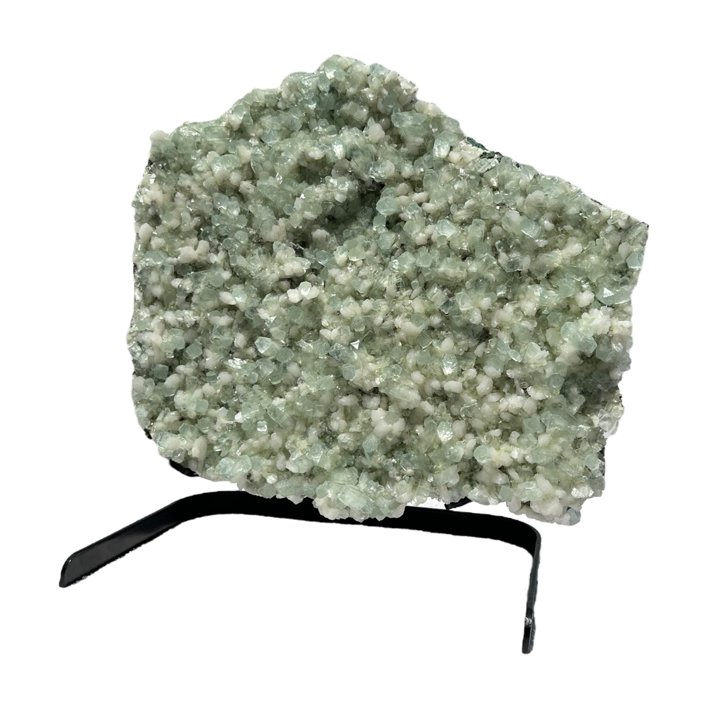 Green Apophyllite with stilbite