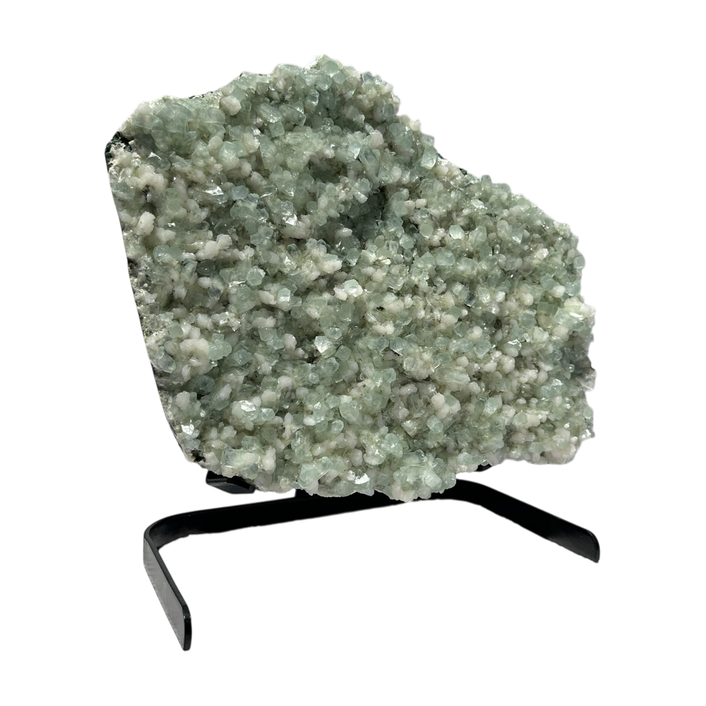 Green Apophyllite with stilbite