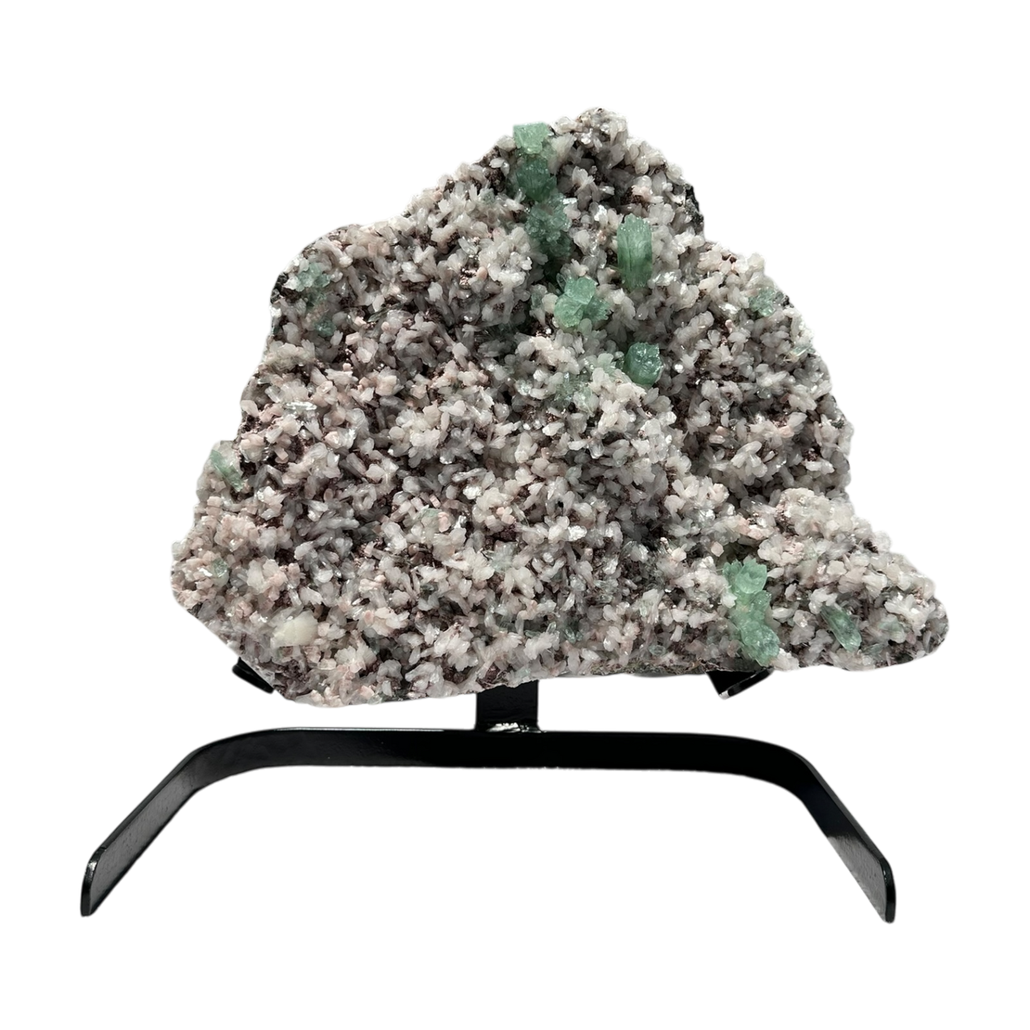 Green Apophyllite with stilbite