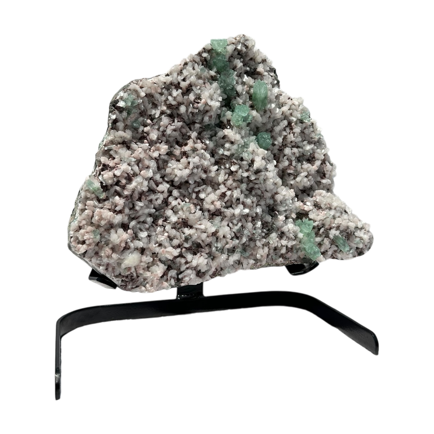 Green Apophyllite with stilbite