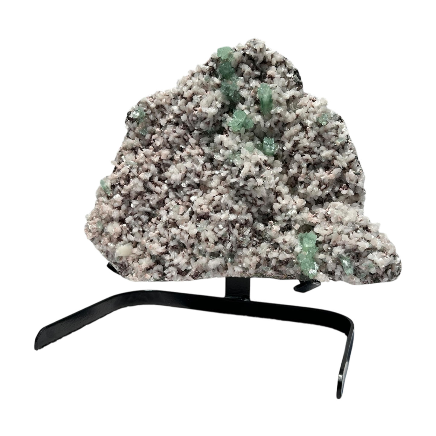 Green Apophyllite with stilbite