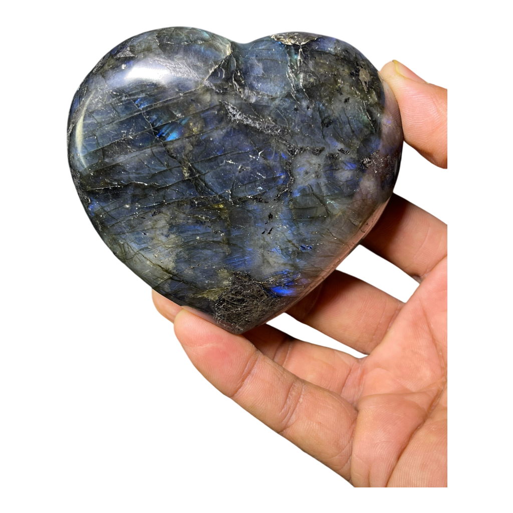 Labradorite Heart