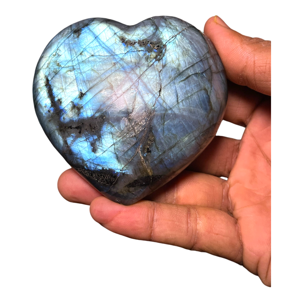 Labradorite Heart