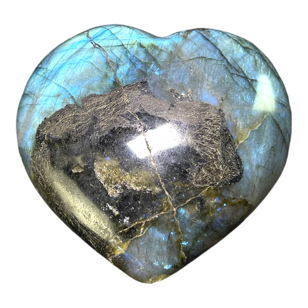 Labradorite Heart