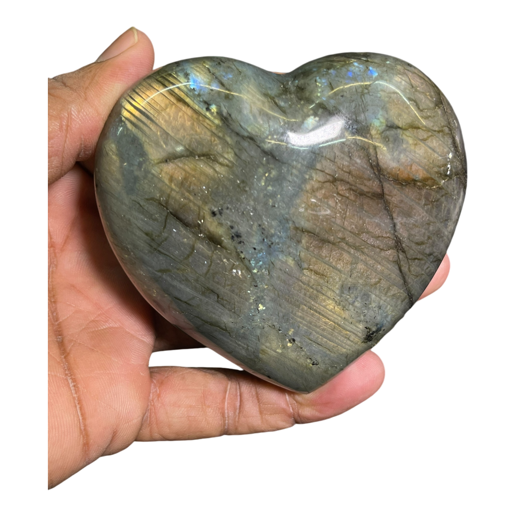 Labradorite Heart