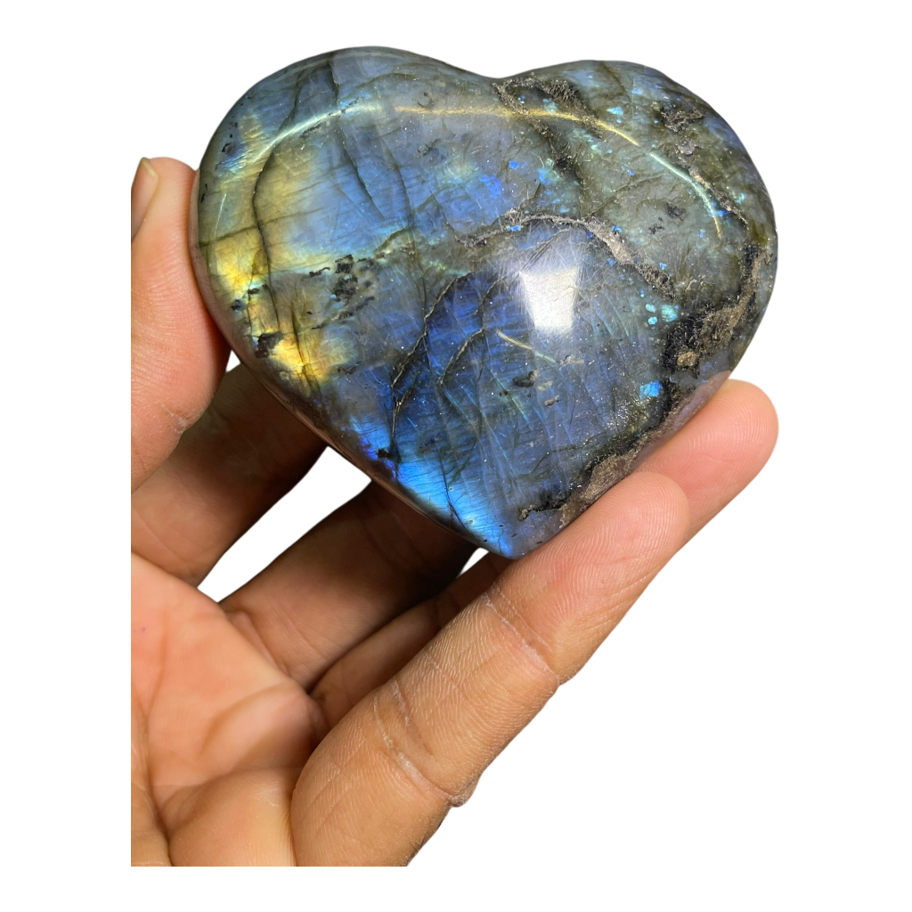 Labradorite Heart
