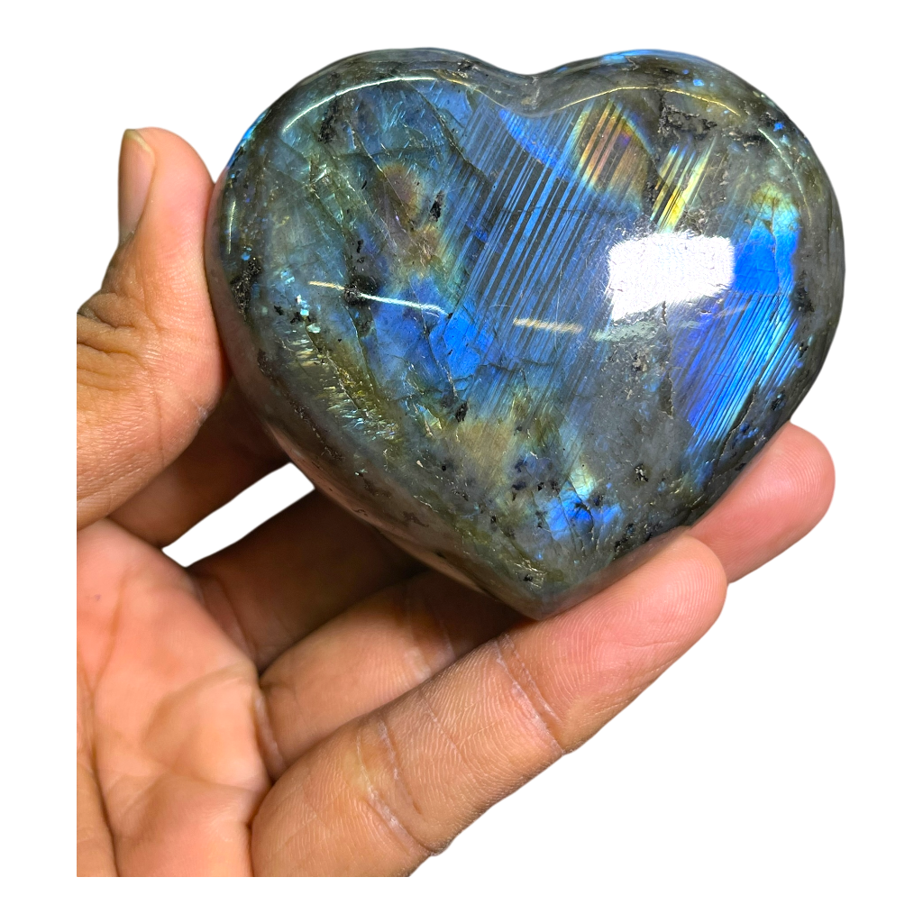 Labradorite Heart