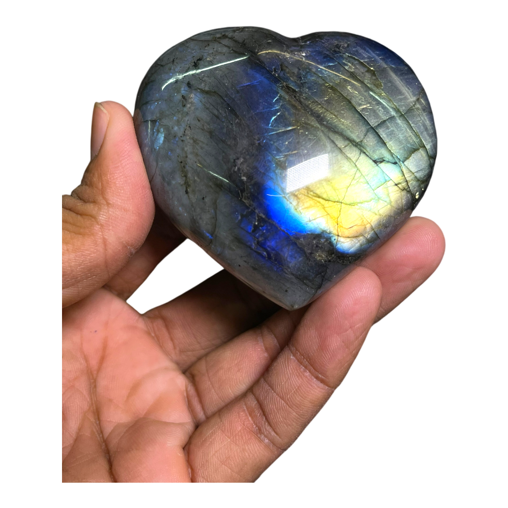 Labradorite Heart