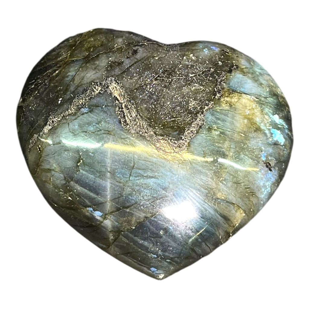 Labradorite Heart