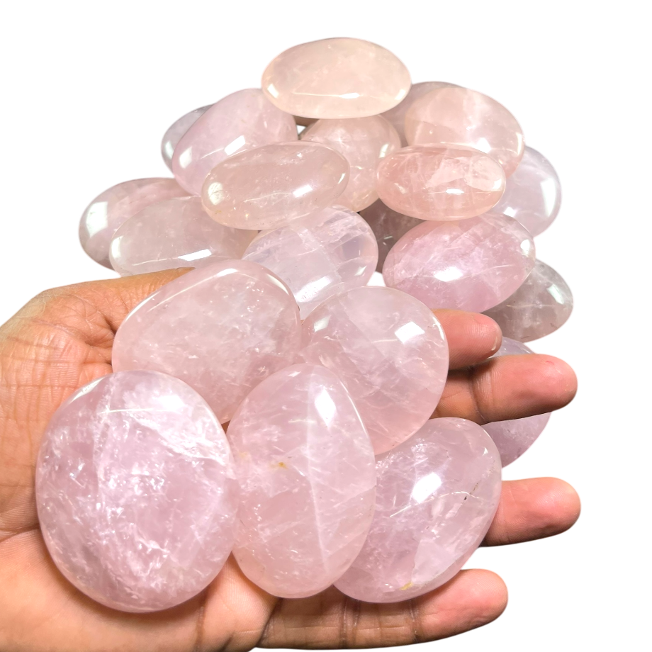 Rose Quartz Palm (5 Pcs Set)