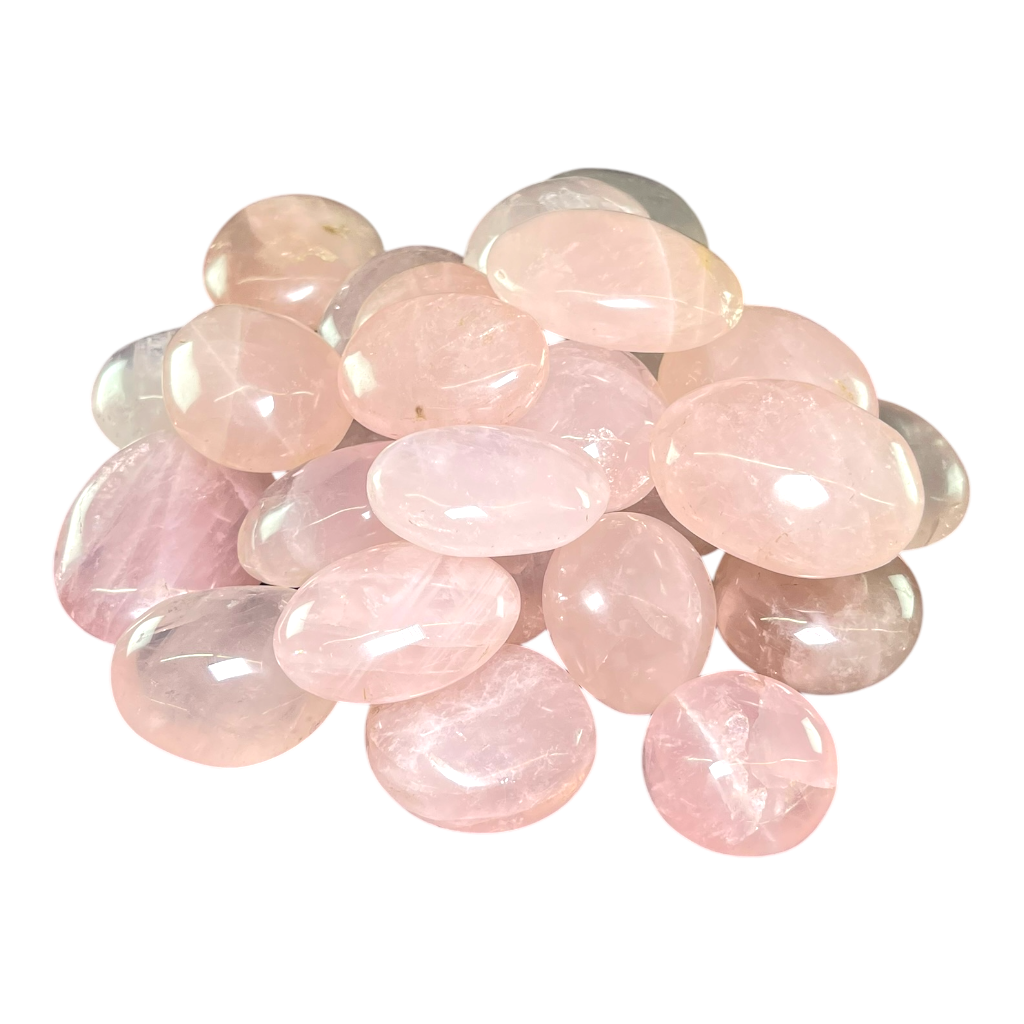 Rose Quartz Palm (10 Pcs Set)