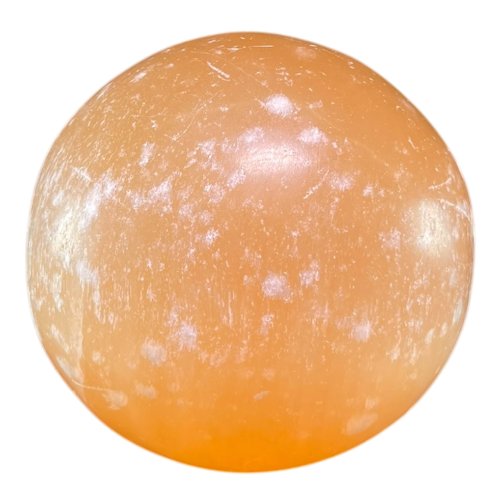 Selenite Sphere Orange