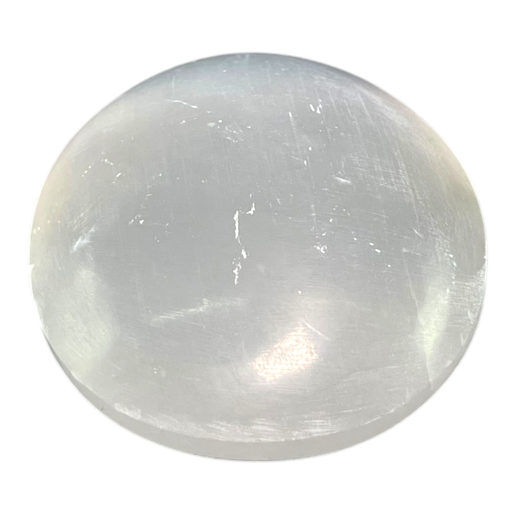 Selenite Palm Stone