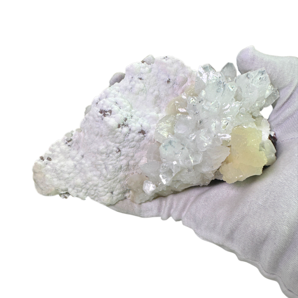 Green Apophyllite with Stilbite